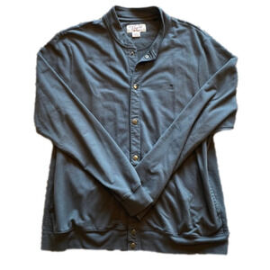 Original Penguin Mens XL Grey Cardigan Snap Closer Sweatshirt